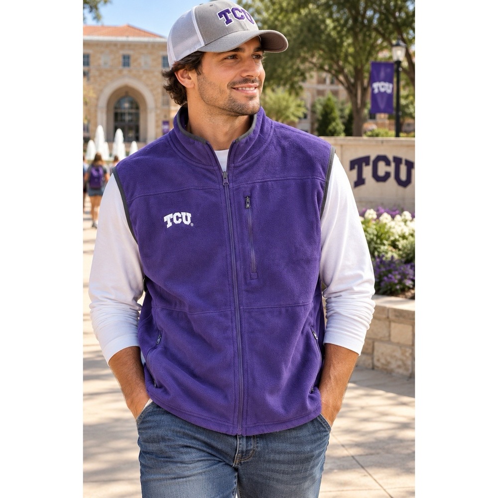 TCU Horned Frogs ProEdge Purple Fleece Vest - Men's XL